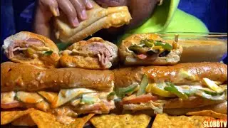 Subway Mukbang | MESSY EATING!