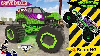 Monster Jam INSANE Crashes, Freestyle and High Speed Jumps | BeamNG Drive | Teardown