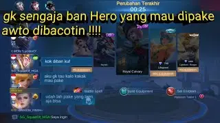 Ban hero yang pengen dipake temen + pake Fanny awto dibacotin | Mobile Legends indonesia