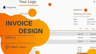 C# WPF Design UI - Invoice Screen and Print to PDF