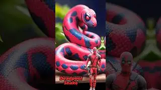 When super heroes are Snake🐍! #shorts#ironman #snake #superhero #deadpool