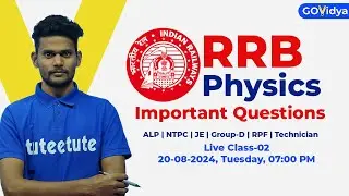(Live Class-02)Railway Physics | Important Questions | ALP, JE, NTPC, Technician, RPF & Group-D #alp