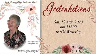 Gedenkdiens van Adri Ferreira