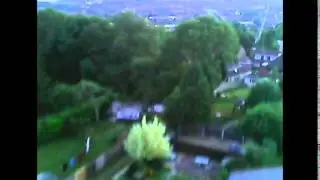 Early evening Hubsan Quadcopter X4 flight above house