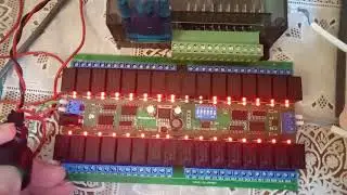 ПЛК Lollette  FX3U-24MT  работа с релейный модуль R421C32 Modbus RTU RS485