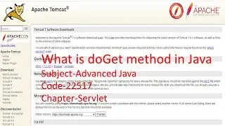 What is doGet method in Java