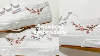 Shoes Embroidery 🌸 | Cozy Art and Rainy Night Vlog
