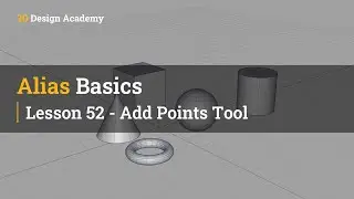 Autodesk Alias Basics Tutorials 52 - Add Points Tool