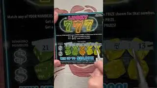 Lucky 777 scratch off ticket winner #lottery #entertainment #pov