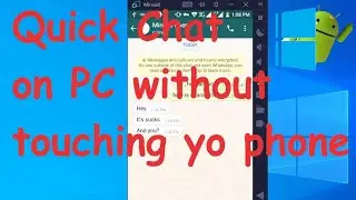 Whatsapp on Offline PC and chat using big keyboard || Screen Mirror