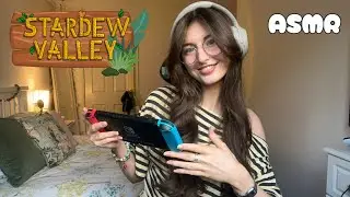 ASMR Stardew Valley Gameplay🐝 (Switch controller sounds, whispers, Stardew music)