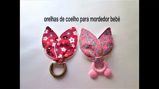 Orelhas de coelho para mordedor de bebé rabbit ears for baby teether