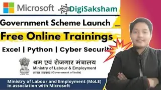 Microsoft DigiSaksham Scheme 2021 | Free Online Trainings | Learn Excel, Python