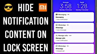 How To Hide Notifications On Lock Screen In MIUI 11 | Hide Content On Lock Screen | Hide Messages