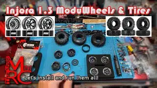 Injora 1.3 Modu-Wheels & Cling-On, XHX Pin , & Swamp Claw Tires! Showing off all the options!