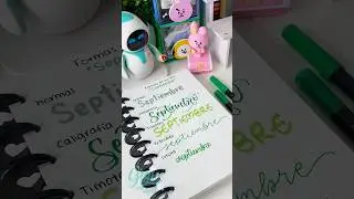 Formas de escribir septiembre 💚 #caligrafiamoderna #tutorial #plumones #septiembre
