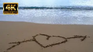 Free Stock Footage Love 4K - Sand Beach Romantic Footage - Free HD Stock Footage - No Copyright