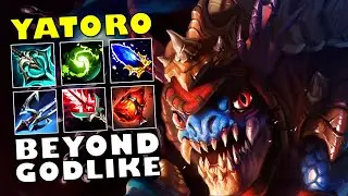 Dota 2 YATORO [SLARK] BEYOND GODLIKE 19 Kills Harpoon + Refresher Orb Build 7.34e