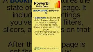 BOOKMARK in Power BI | PowerBI Desktop | #powerbi #daxfunctions #powerbishorts
