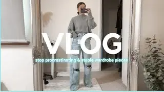PRODUCTIVITY TIPS FOR PROCRASTINATION & TRY ON HAUL - STAPLE WARDROBE MUST HAVES VLOG