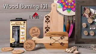 How to Use the Plaid Wood Burning Tool - Pyrography 101