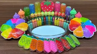 Mixing random into Glossy Slime I Relaxing slime videos