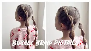 Bubble Braid Pigtails | Elastic Hairstyle | Lu’s Hairdos