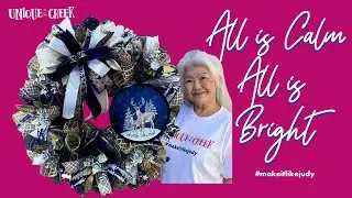All is Calm...All is Bright Winter Wreath | How To Make | UITC Ring Board