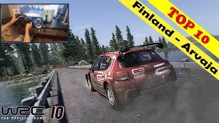 Citroen C3 WRC3 | Rally Finland Arvaja - WRC 10 | Thrustmaster T300RS Gameplay - 4K