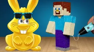 Steve of Mainecraft and 3d Pen  Jelly hare Hariton