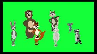 Green screen bear dance | Green screen animation bear dance