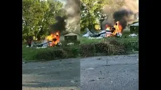 Подросток выжил при падении и возгорании самолета.