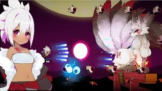 Yuri Sword Saga Hard Mode Demo Gameplay Side Scrolling Shooter Indiegame with Parry & Monstergirls