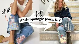 DIY Your Own Anthropologie Jeans (NO SEW)