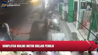 Terekam CCTV, Komplotan Maling Gagal Curi Motor di Mojokerto