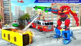 Firefighter Robot Transforming Truck Robot Games Centaurus Games Gameplay #2