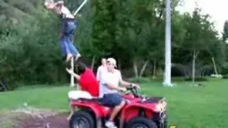 Horizontal bungee jumping