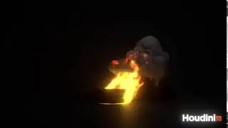 Burning Tire done with PyroFx in Houdini