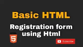How To Make Registration Form In HTML||Html me registration form ||How to create form in HTML