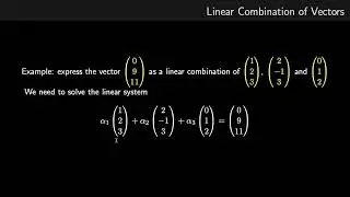 Linear Combination of Vectors