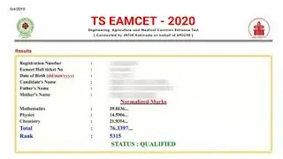 TS EAMCET Result 2020. How To Check TS EAMCET Result 2020?