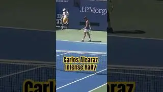 Crazy Shot By Carlos Alcaraz At US Open 2024 #shorts #tennis
