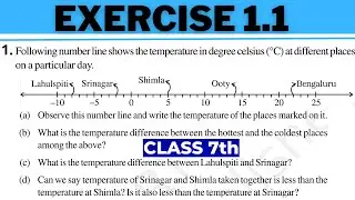 Class 7 Maths Chapter 1 Integers - Exercise 1.1 Q1 & Introduction of Integers