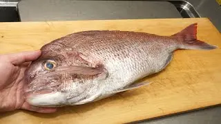 タイのさばき方と天ぷらの作り方「白身魚の天ぷら」　Sea bream tempura