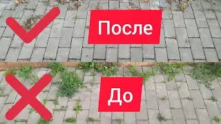 Как избавится от травы между плиткой?