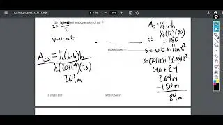 Kinematics worked example using velocity time graph of Car P and Car Q