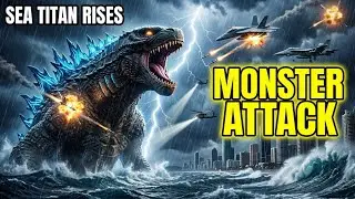 Epic Giant Sea Monster Rises From The Ocean | Cinematic Monster Attack (AI Generated)