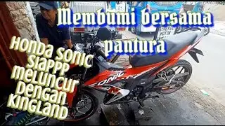 Honda sonic pakai ban kingland !! posisi ban sebelumnya sudah retak parah