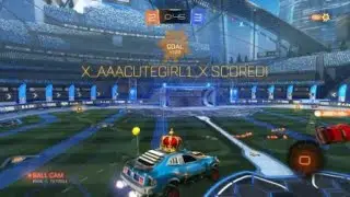My first ever goal as x_AAACuteGirl1_x Rocket League
