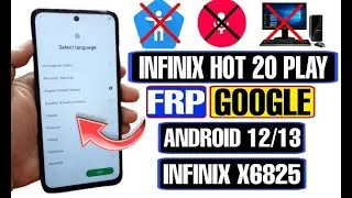 Infinix Hot 20 FRP Bypass Without PC Infinix X6821 Frp Google Account